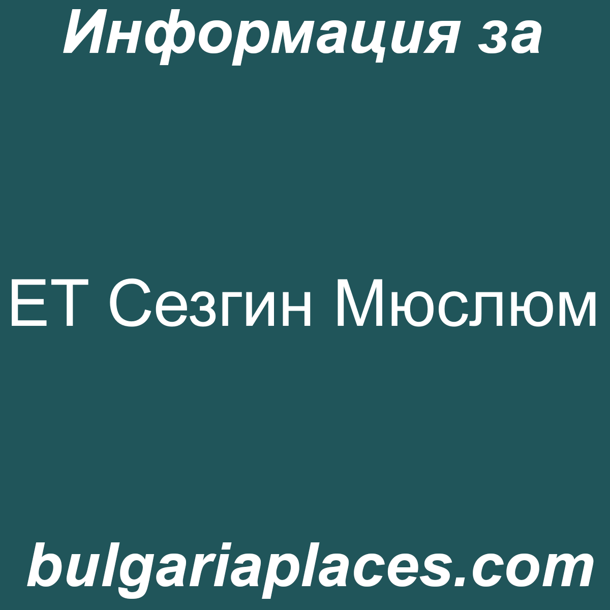 ET Сезгин Мюслюм