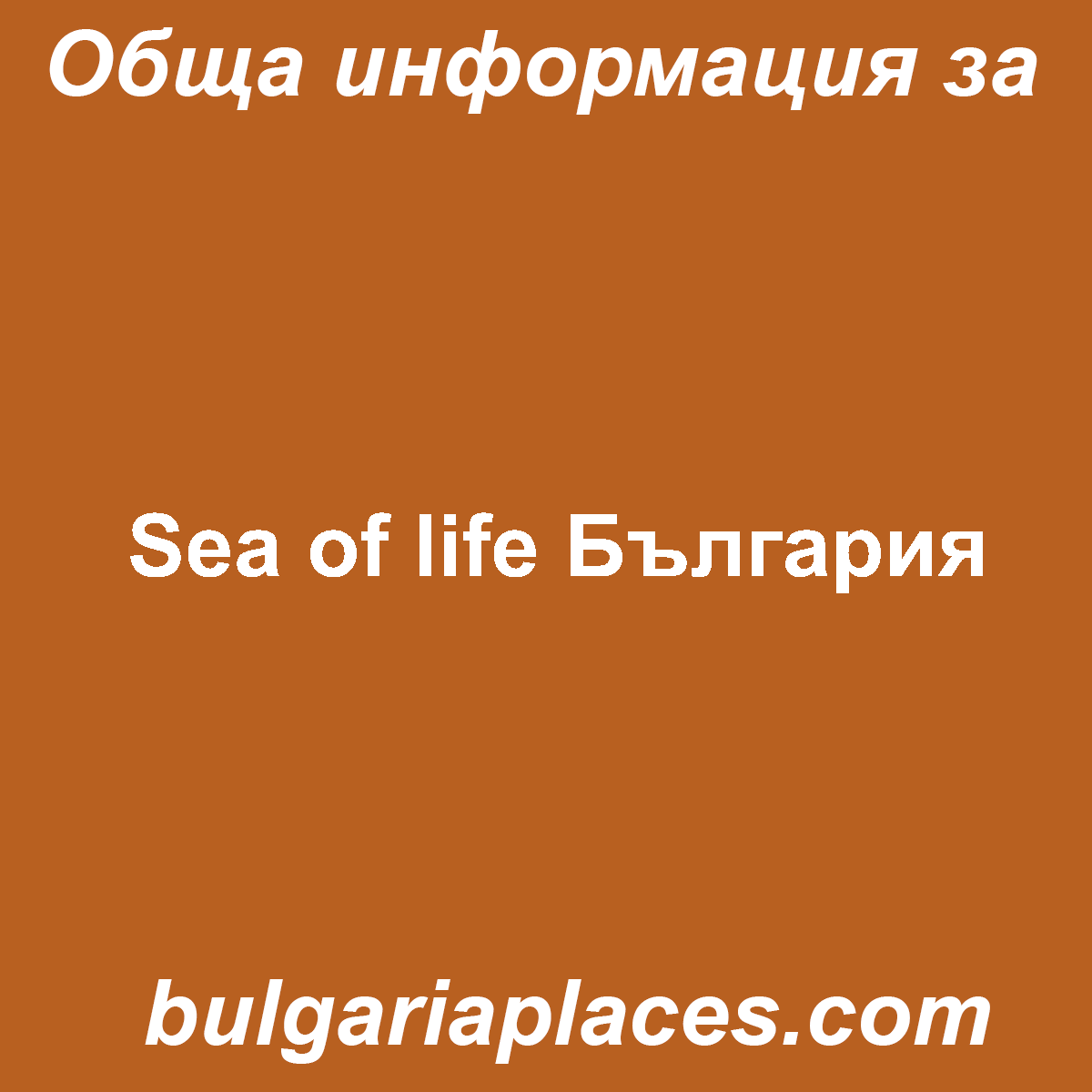 Sea of life България