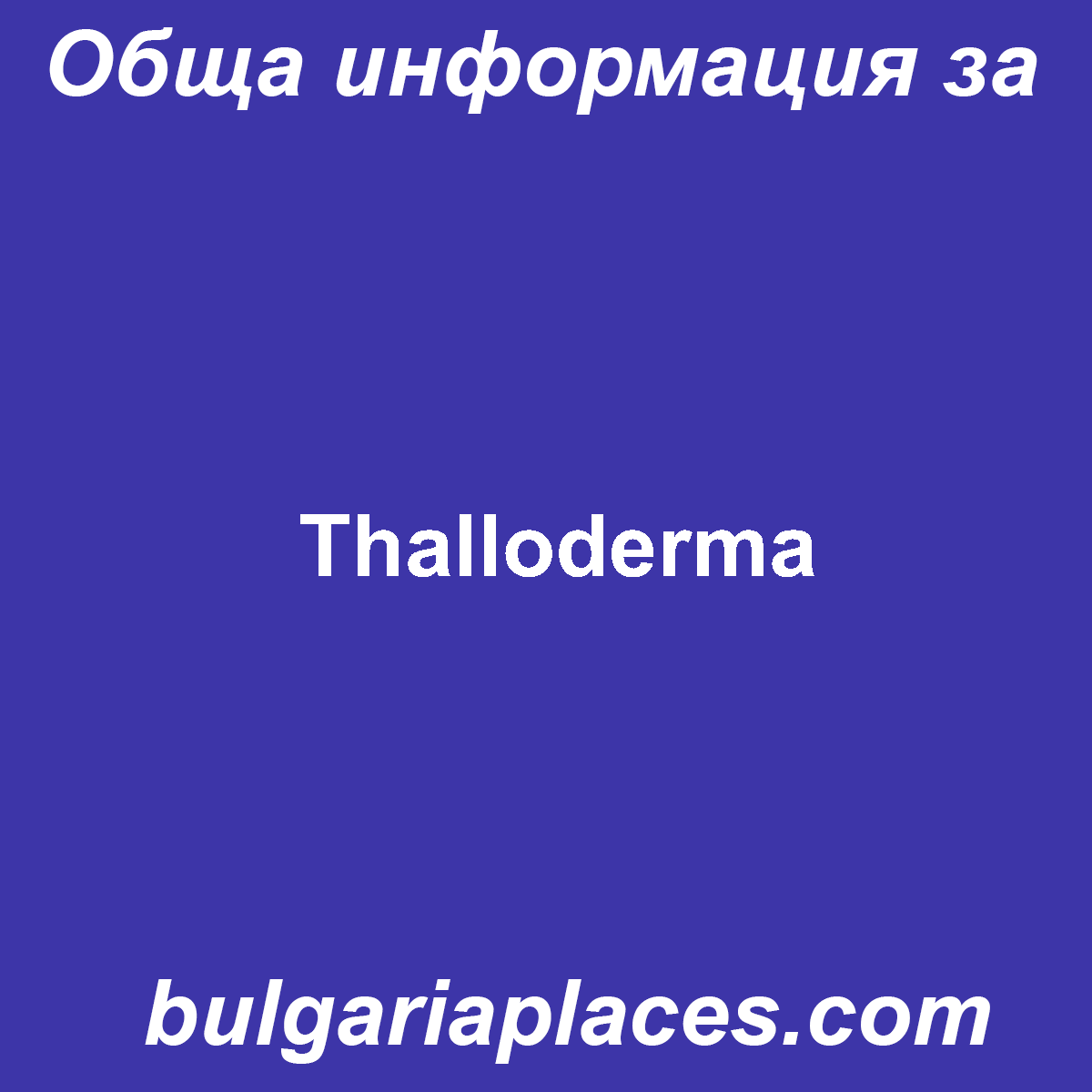 Thalloderma