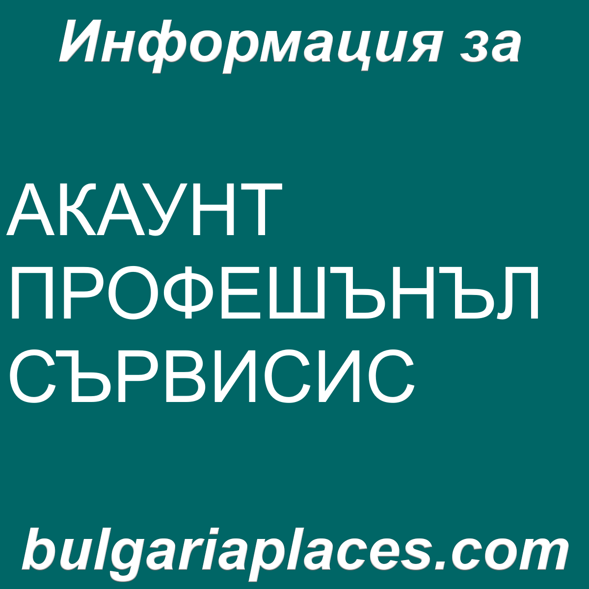 АКАУНТ ПРОФЕШЪНЪЛ СЪРВИСИС