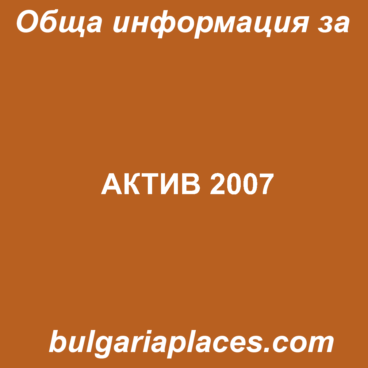 АКТИВ 2007