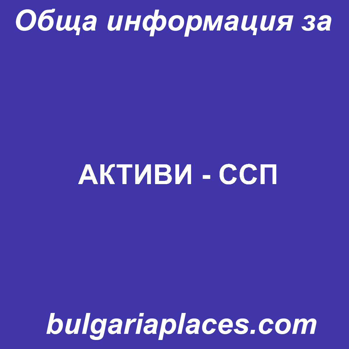 АКТИВИ – ССП