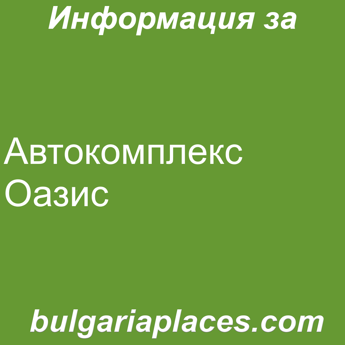 Автокомплекс Оазис