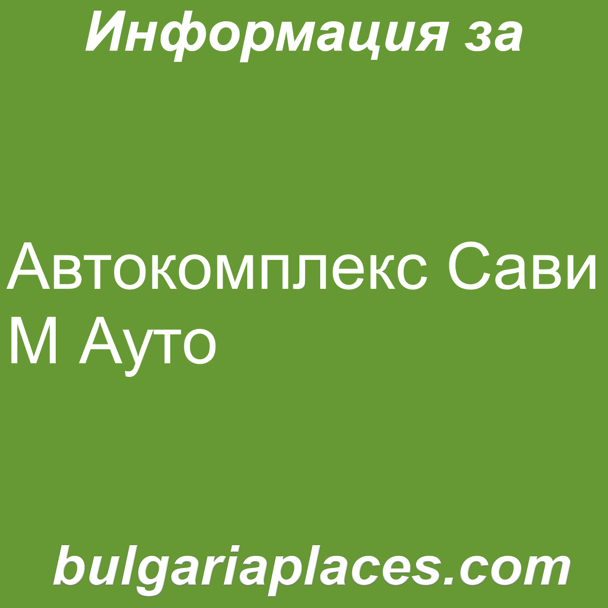 Автокомплекс Сави М Ауто