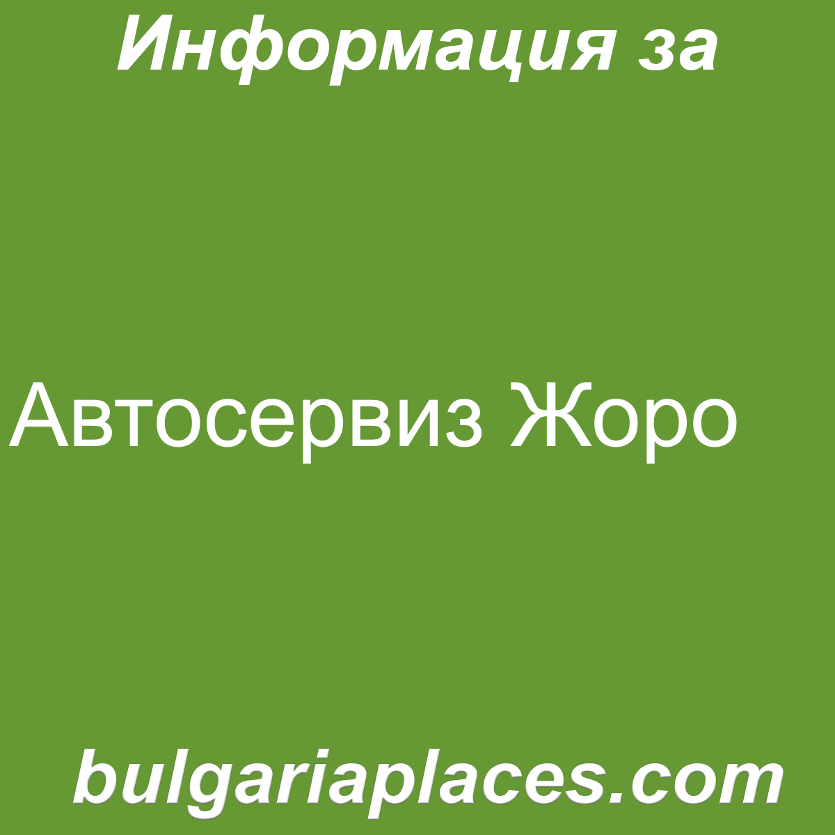 Автосервиз Жоро