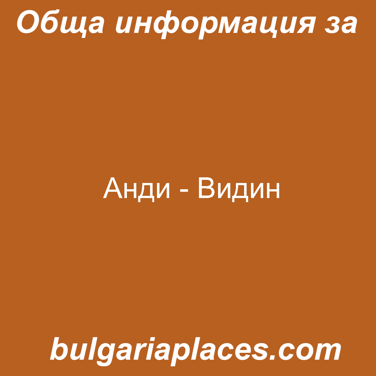 Анди – Видин