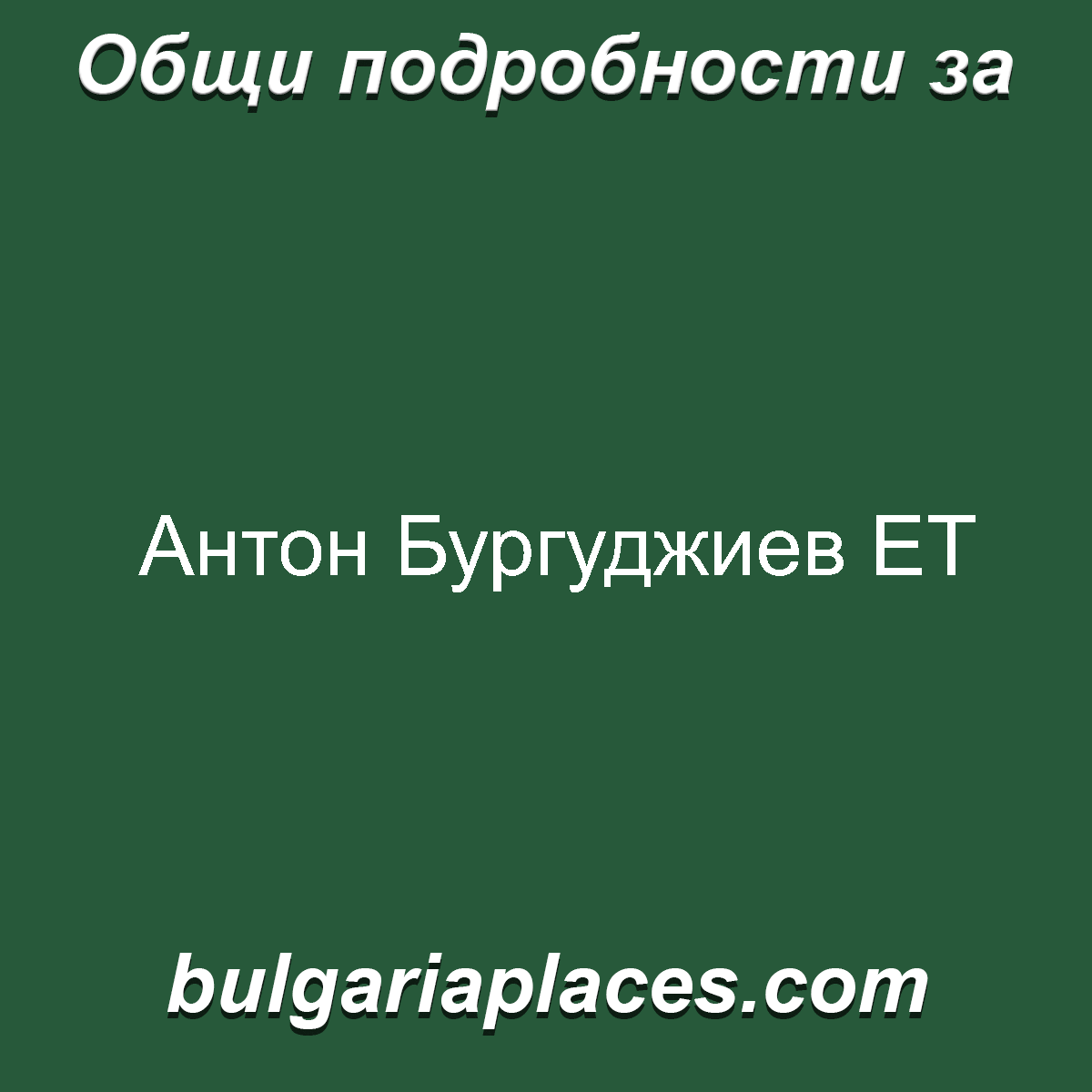 Антон Бургуджиев ЕТ