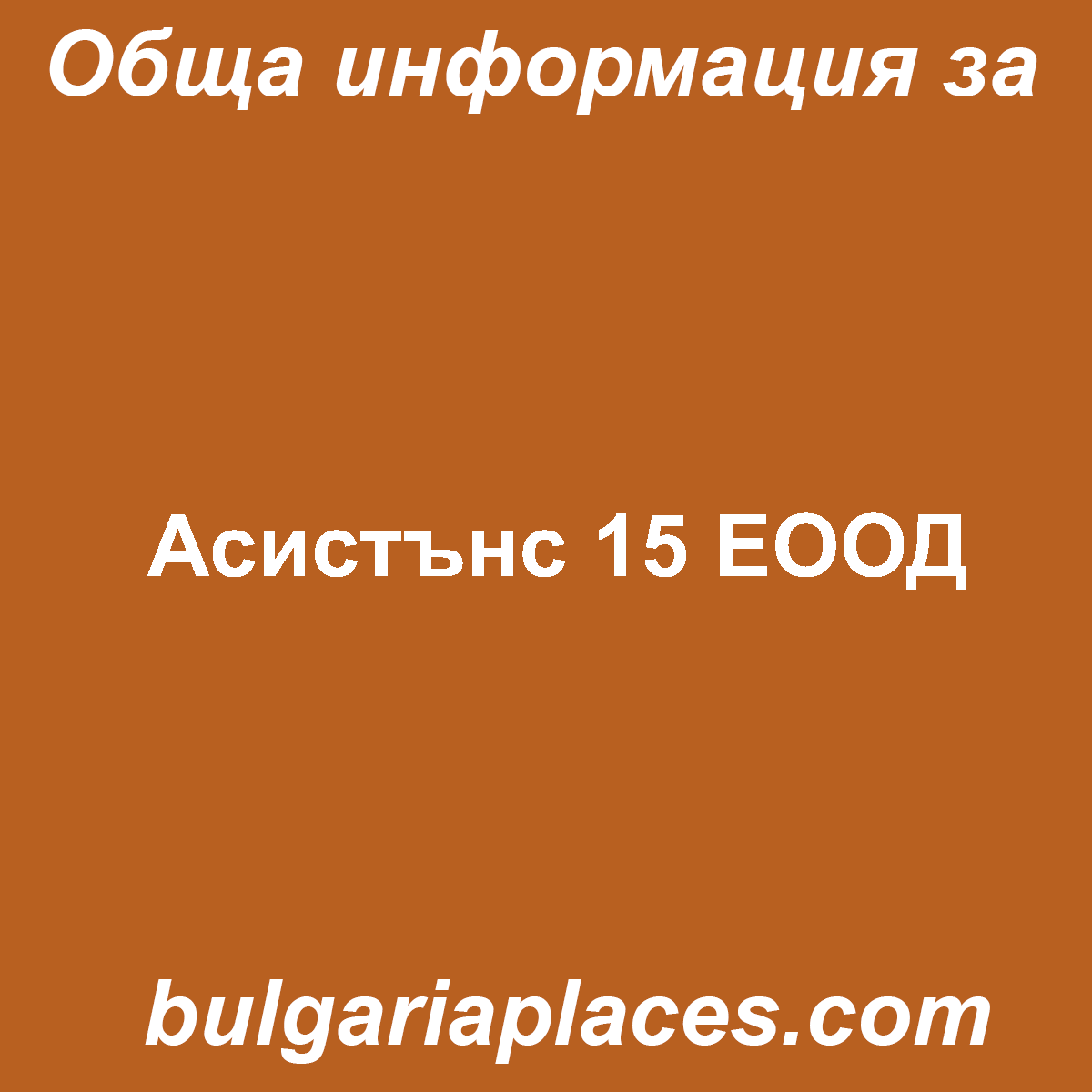 Асистънс 15 ЕООД