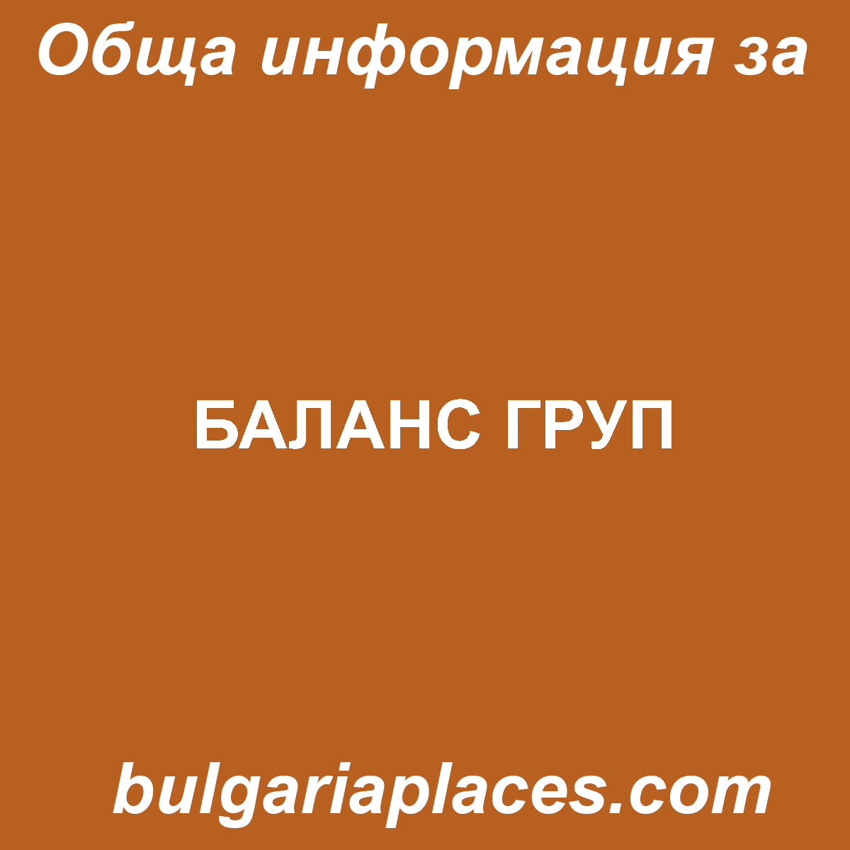 БАЛАНС ГРУП