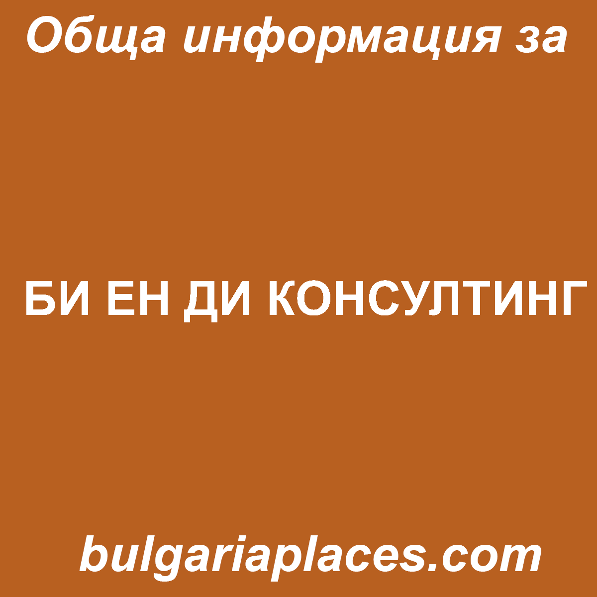 БИ ЕН ДИ КОНСУЛТИНГ