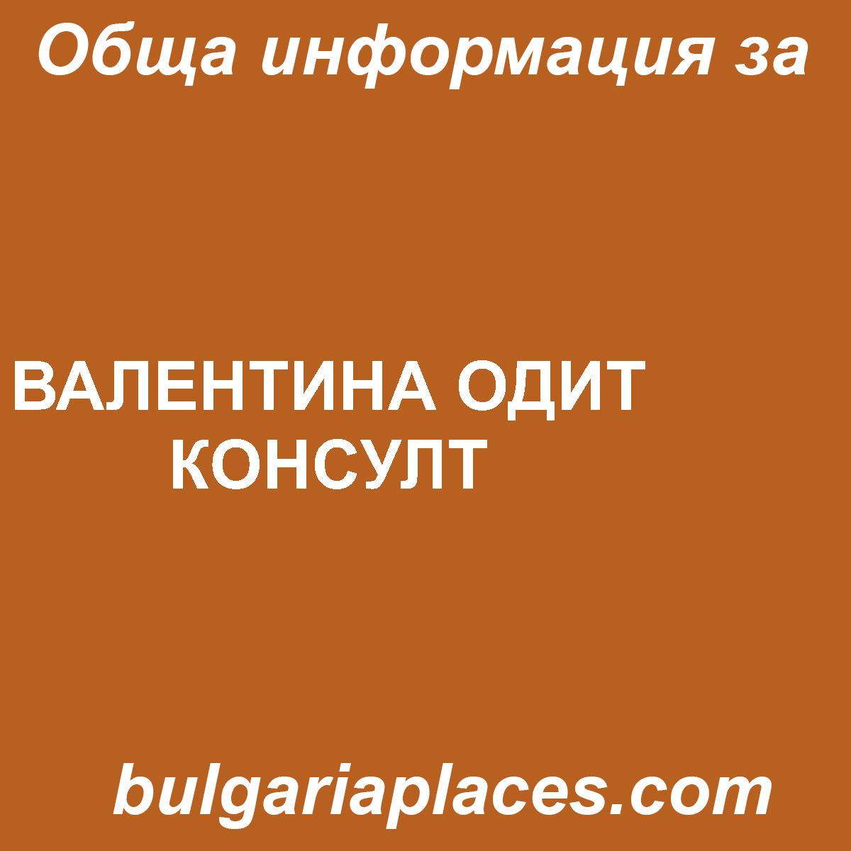 ВАЛЕНТИНА ОДИТ КОНСУЛТ