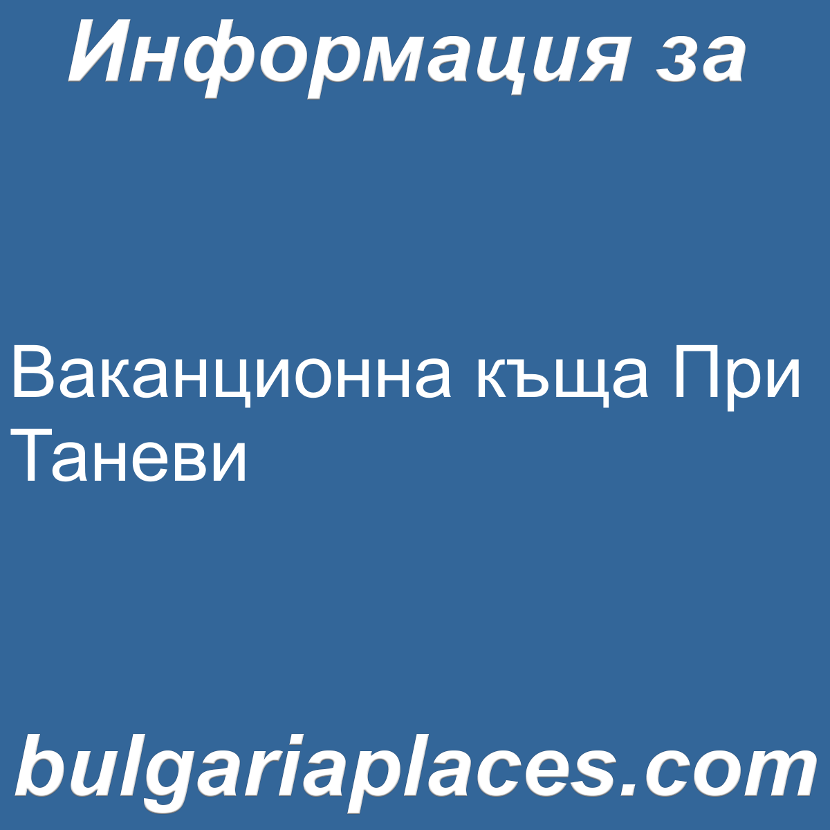 Ваканционна къща При Таневи