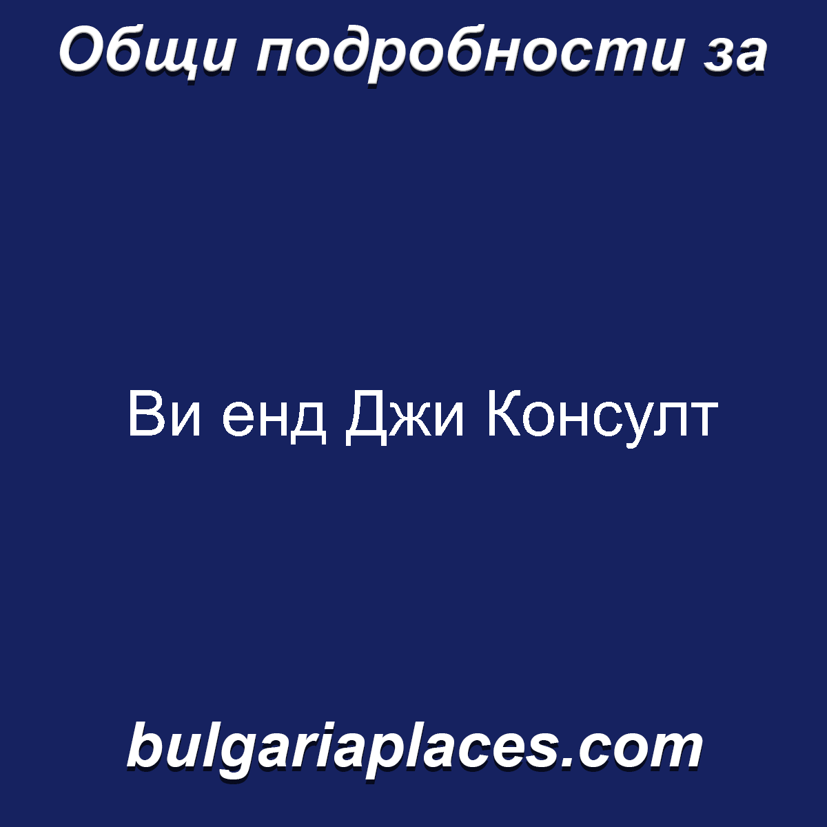 Ви енд Джи Консулт