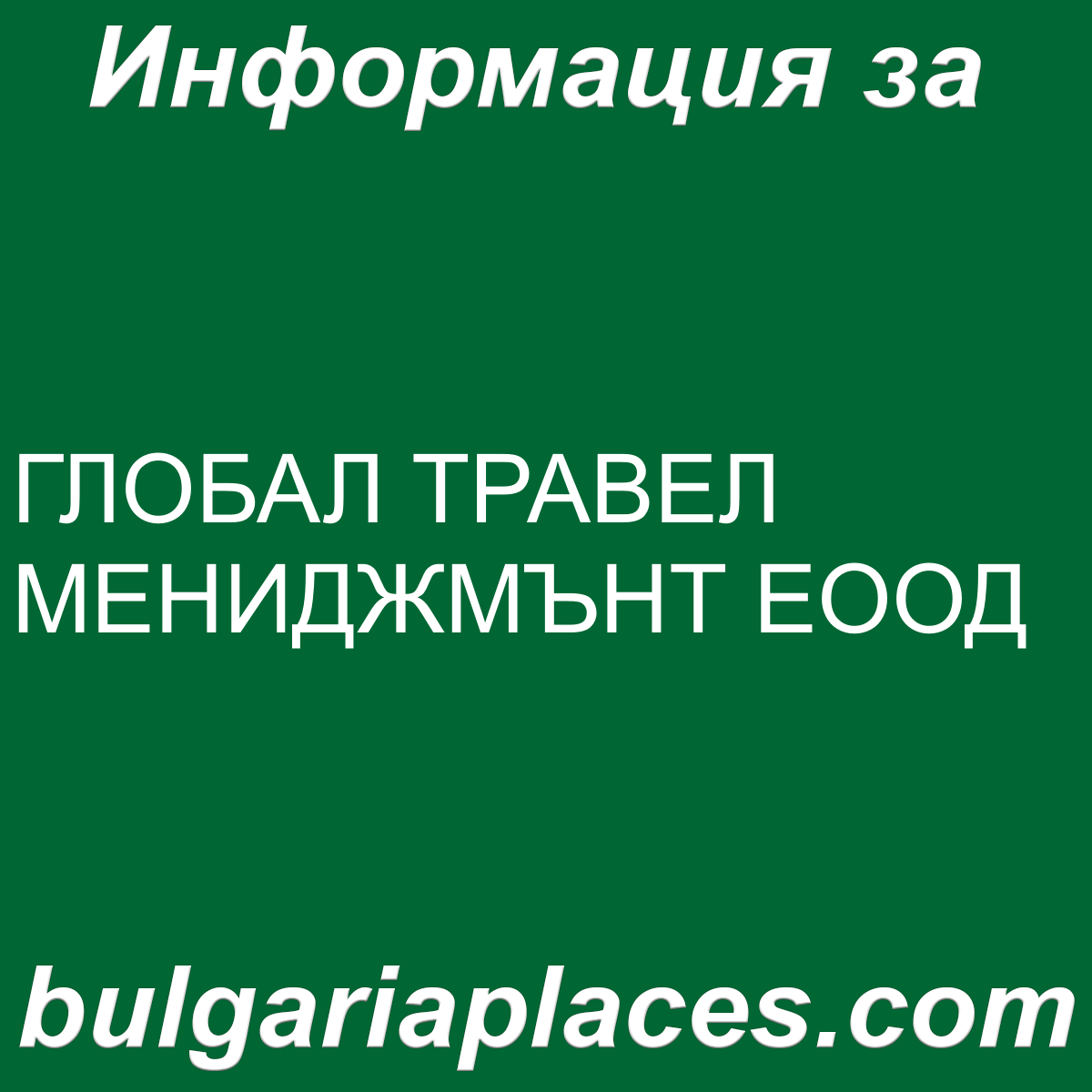 ГЛОБАЛ ТРАВЕЛ МЕНИДЖМЪНТ ЕООД
