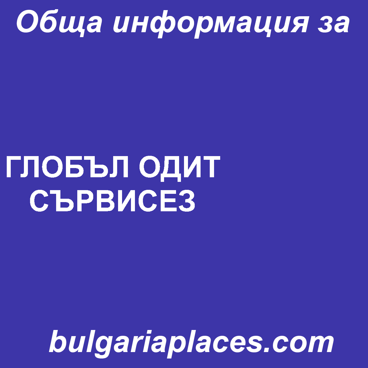 ГЛОБЪЛ ОДИТ СЪРВИСЕЗ