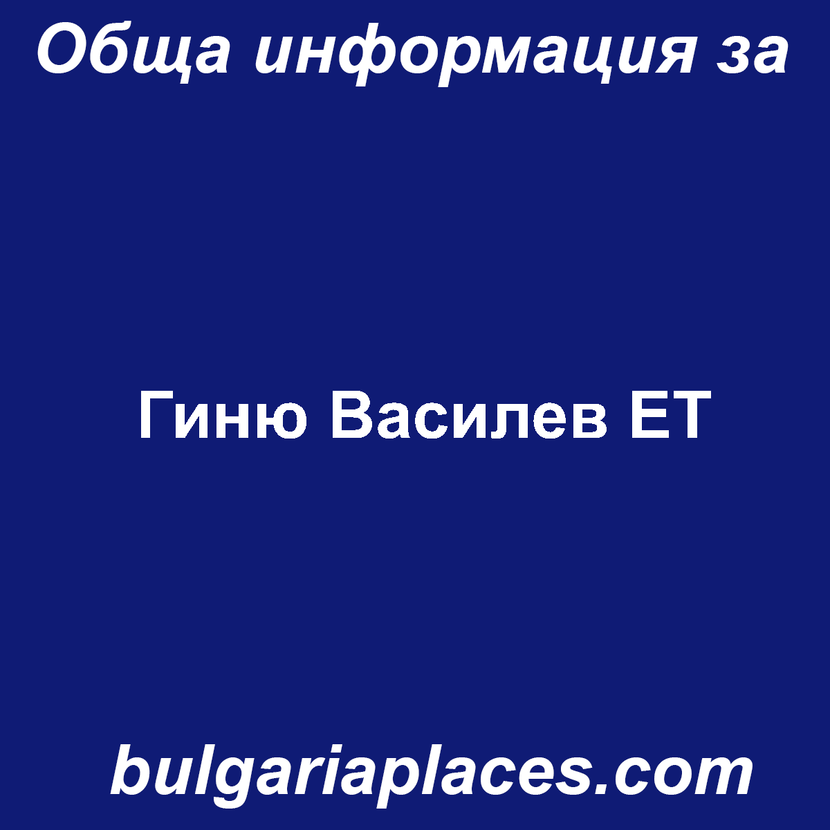 Гиню Василев ЕТ