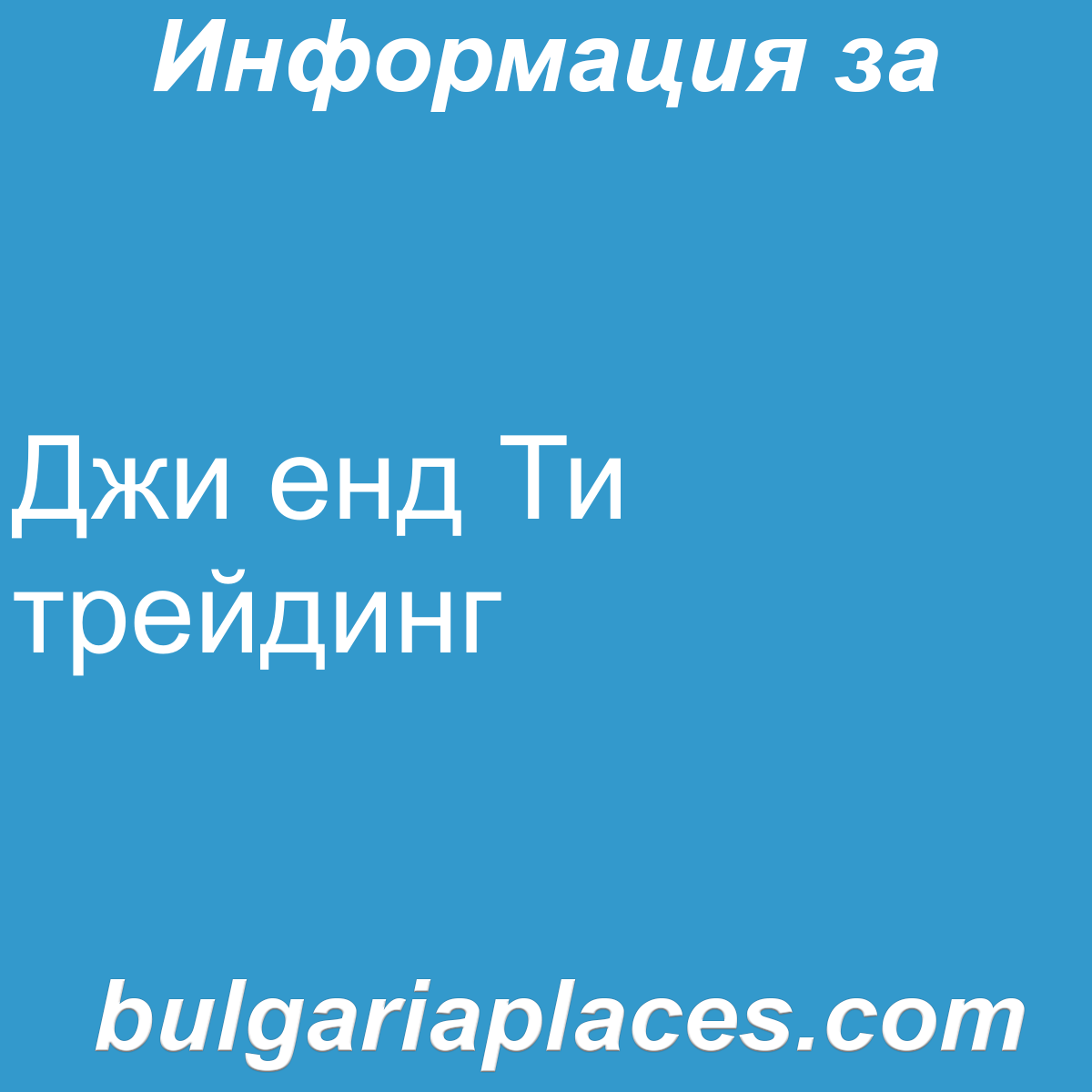 Джи енд Ти трейдинг