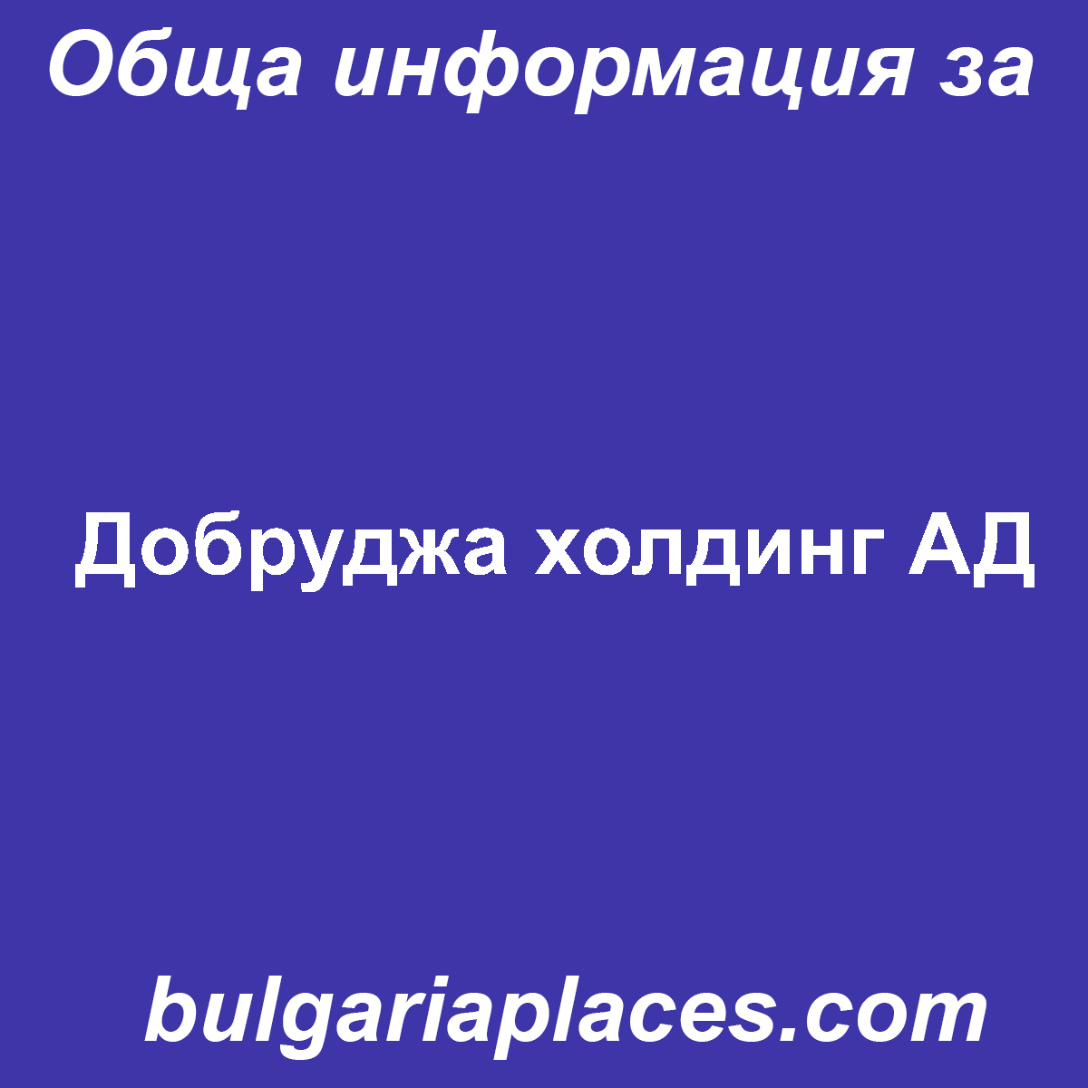 Добруджа холдинг АД