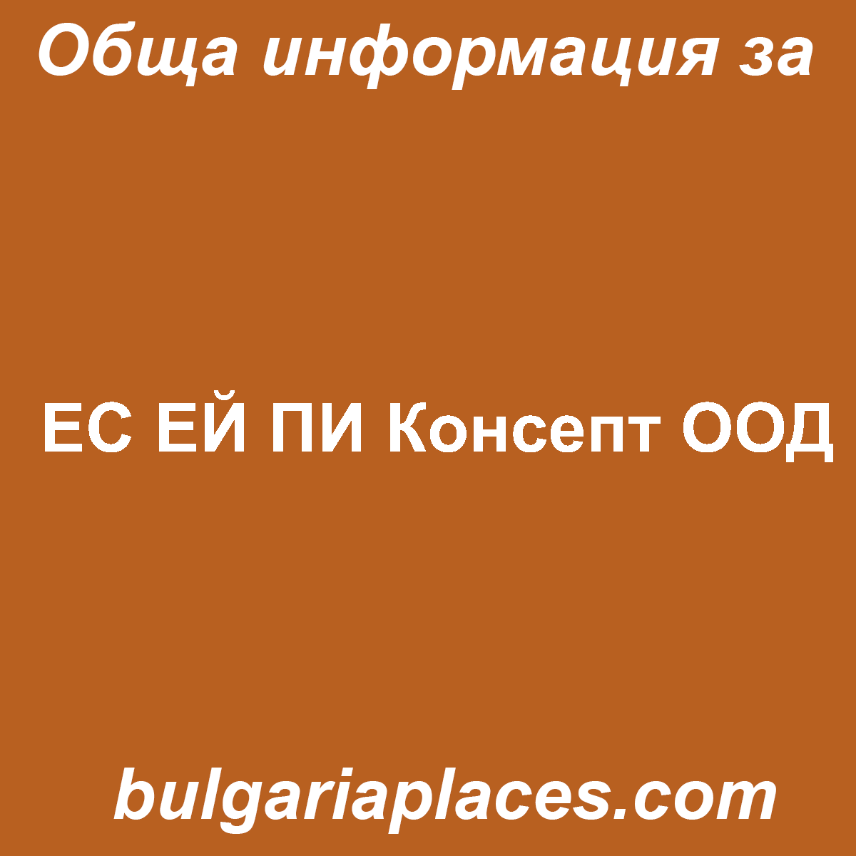 ЕС ЕЙ ПИ Консепт ООД