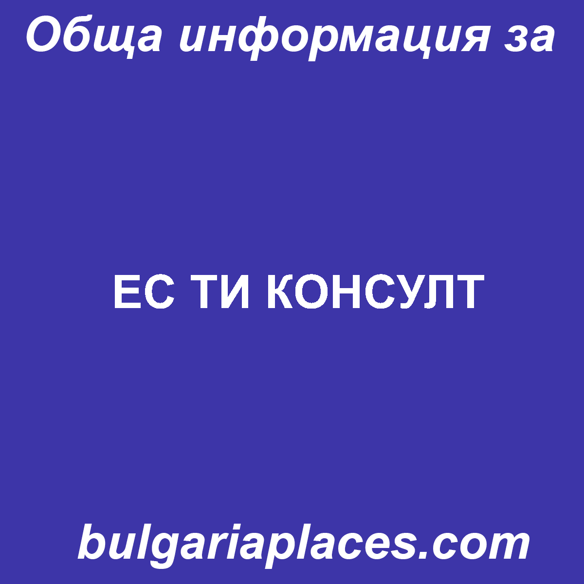 ЕС ТИ КОНСУЛТ
