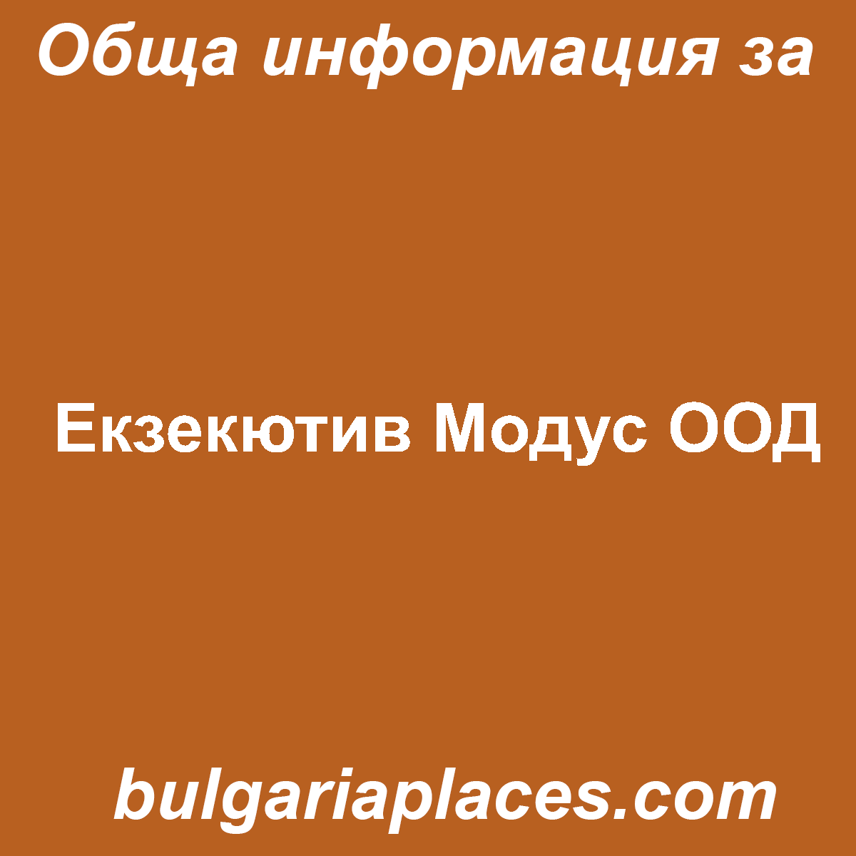 Екзекютив Модус ООД