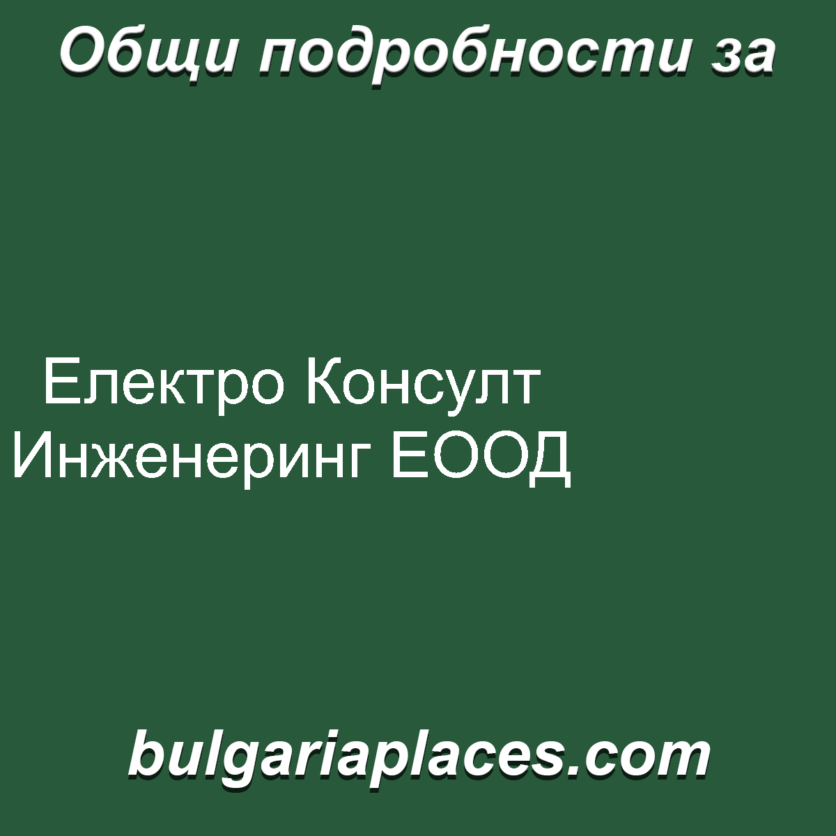 Електро Консулт Инженеринг ЕООД
