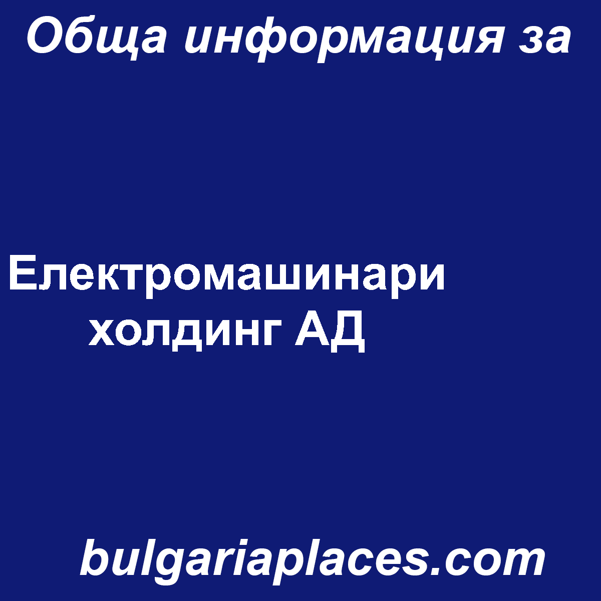 Електромашинари холдинг АД