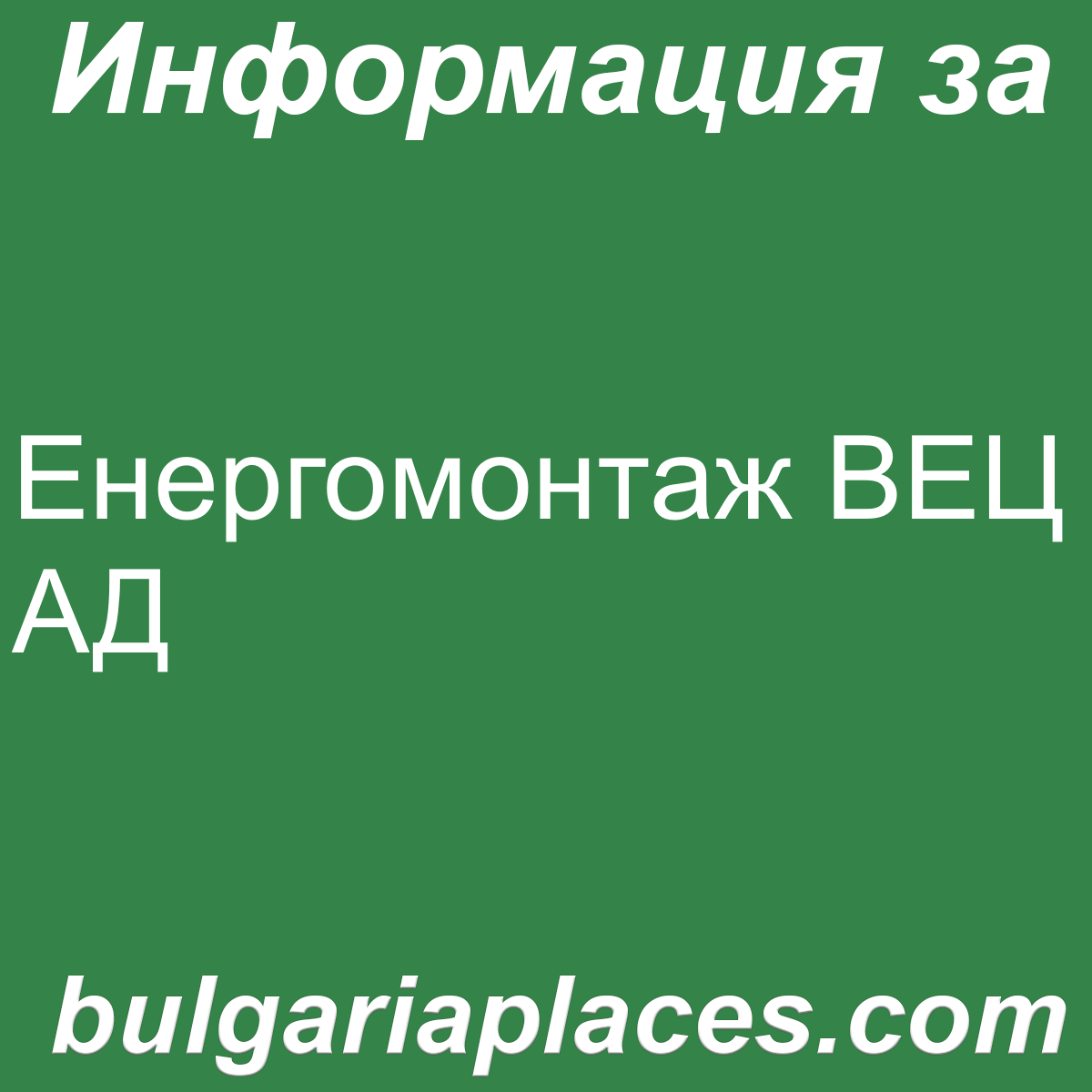 Енергомонтаж ВЕЦ АД