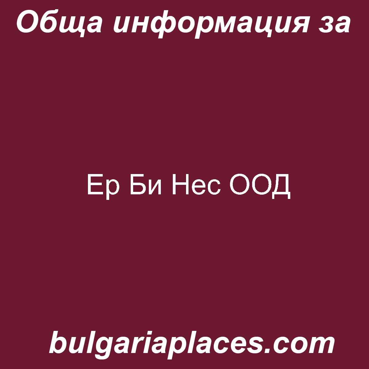 Ер Би Нес ООД