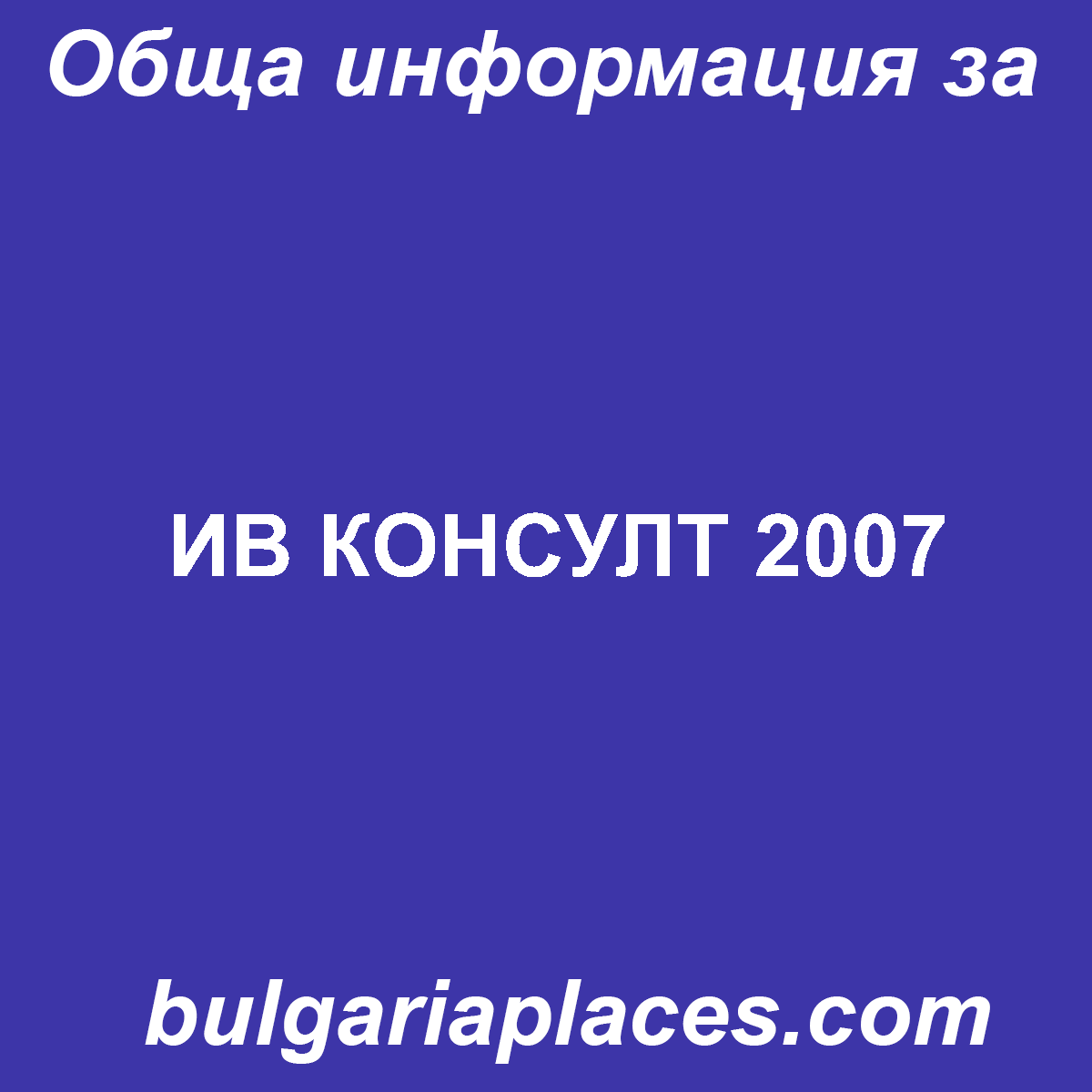 ИВ КОНСУЛТ 2007