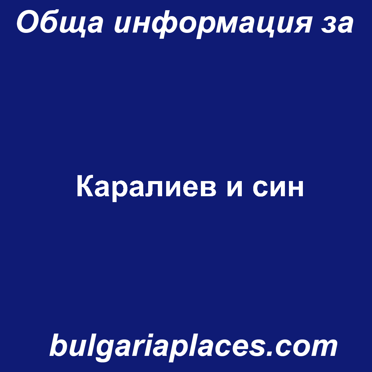 Каралиев и син