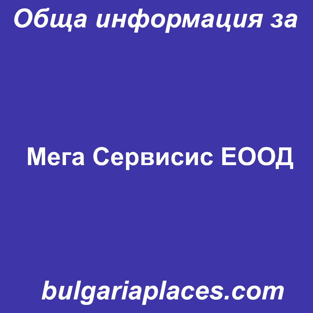 Мега Сервисис ЕООД