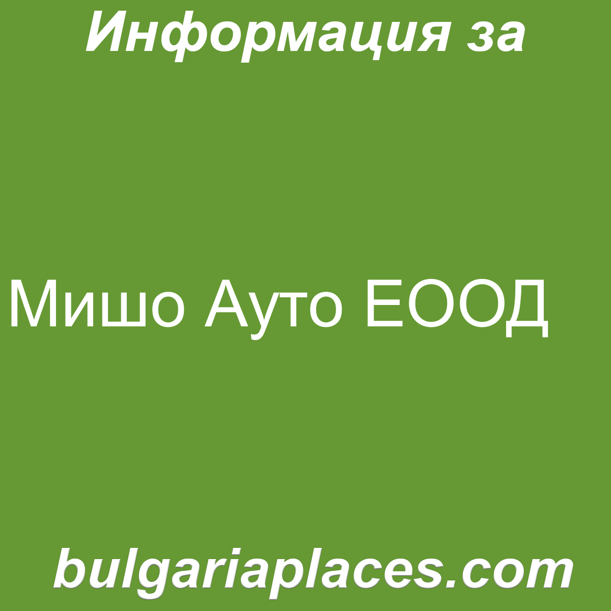 Мишо Ауто ЕООД