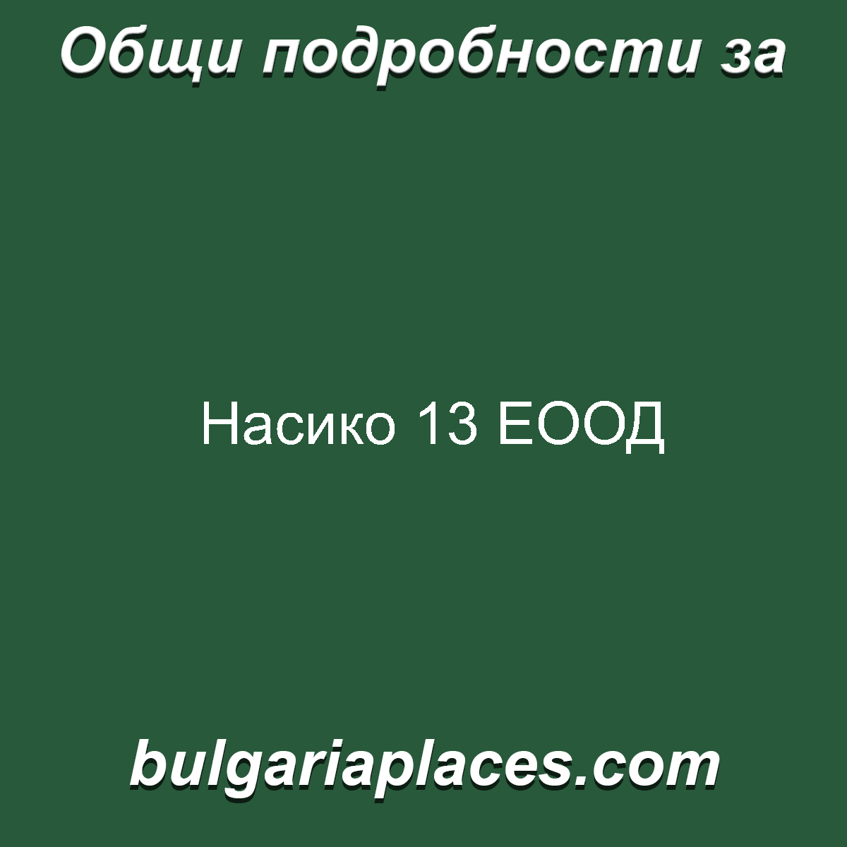 Насико 13 ЕООД