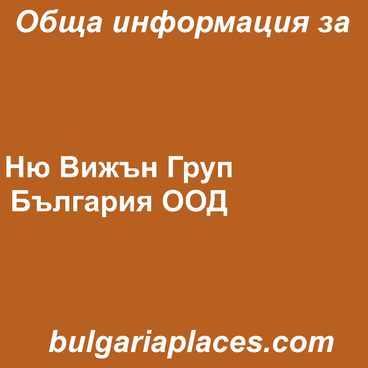 Ню Вижън Груп България ООД