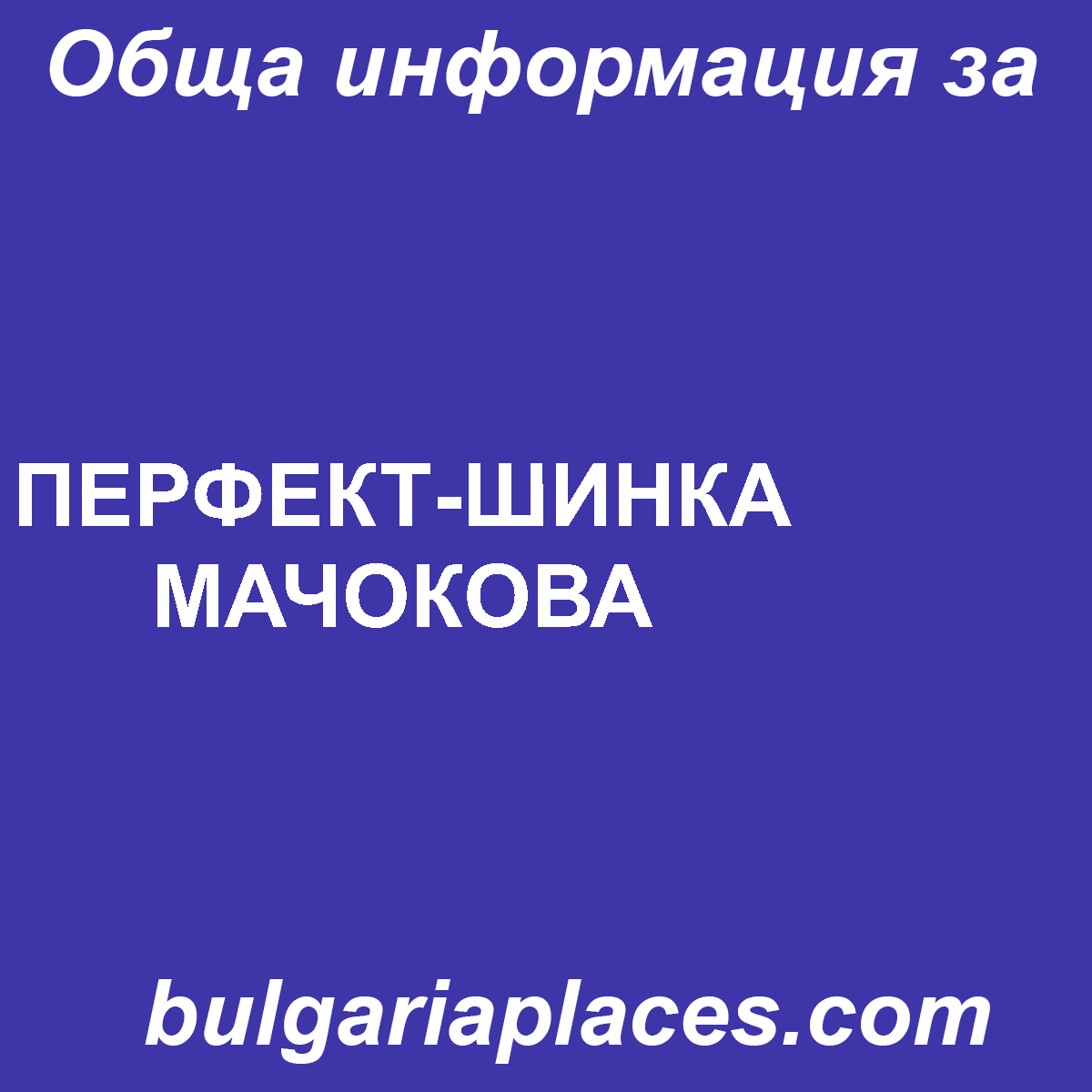 ПЕРФЕКТ-ШИНКА МАЧОКОВА