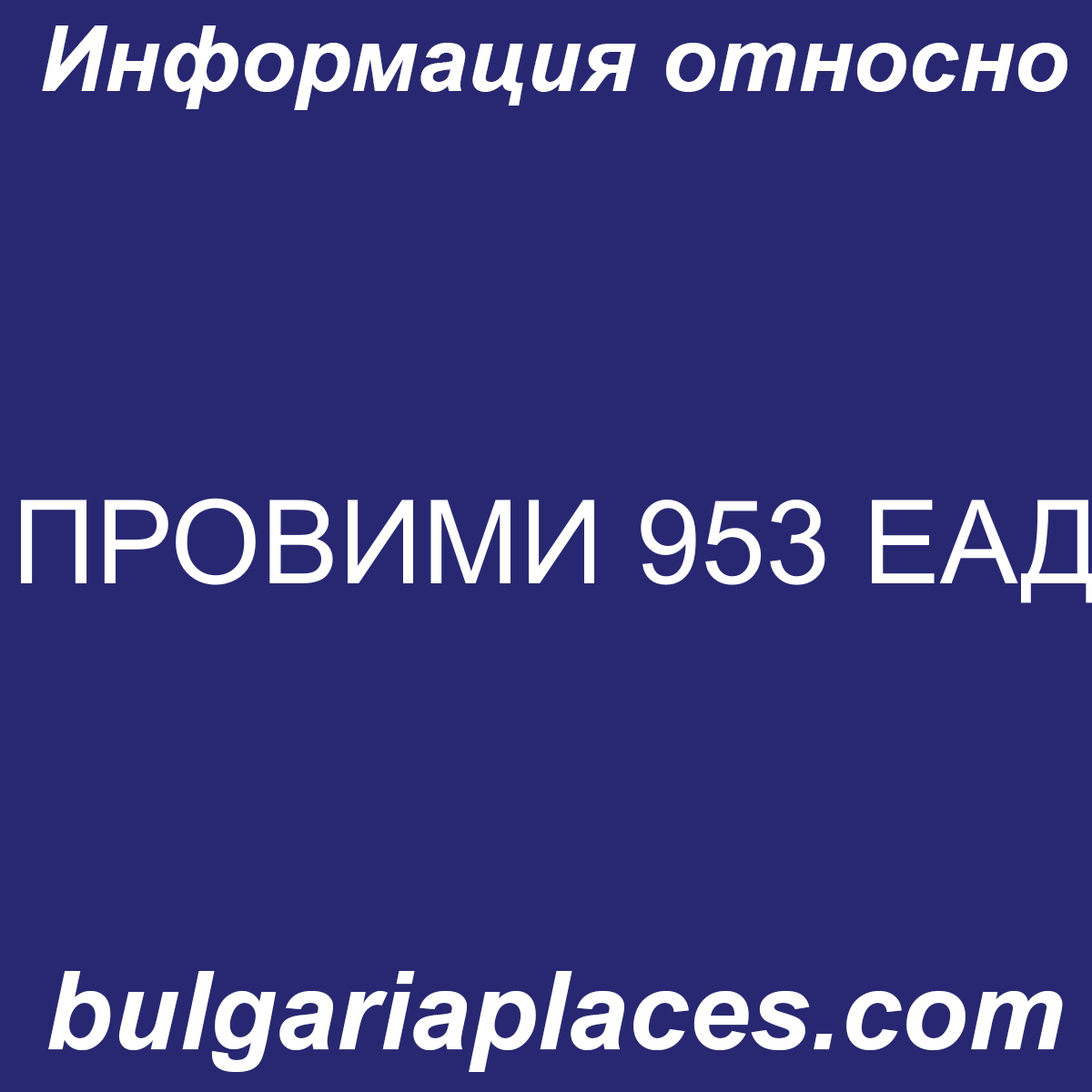 ПРОВИМИ 953 ЕАД