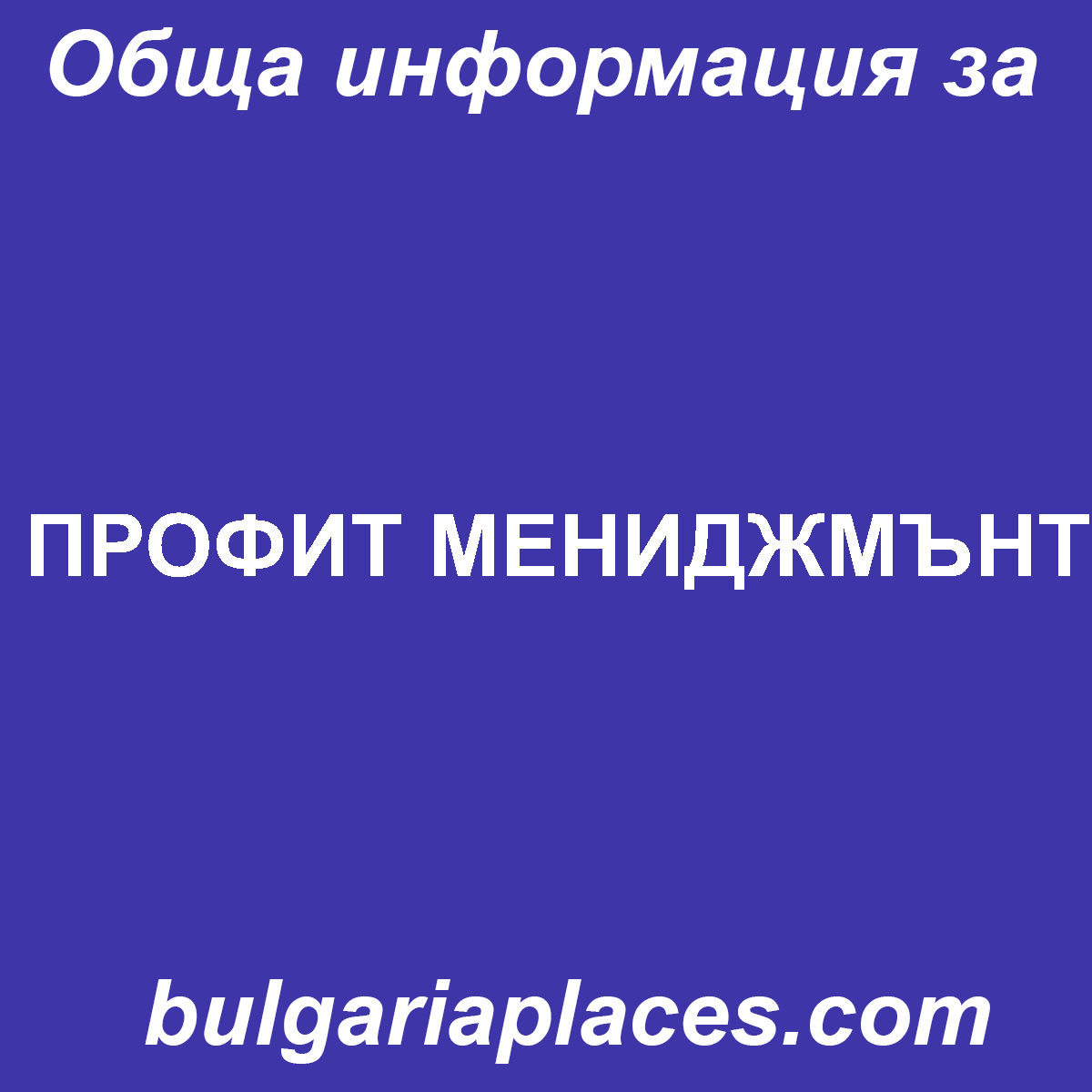 ПРОФИТ МЕНИДЖМЪНТ