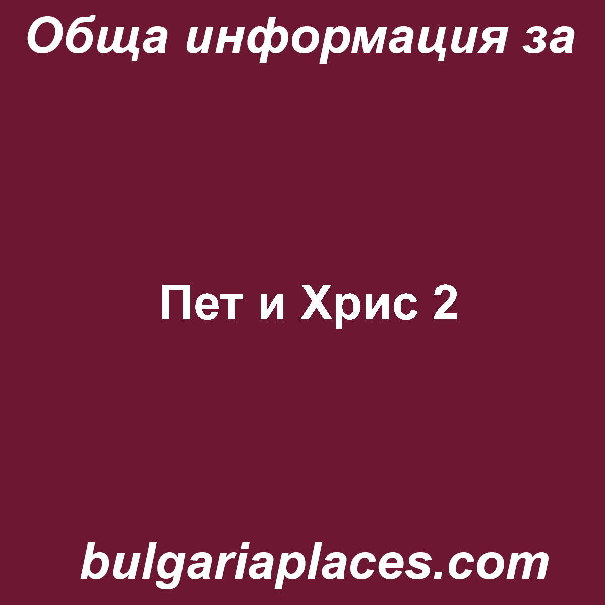 Пет и Хрис 2