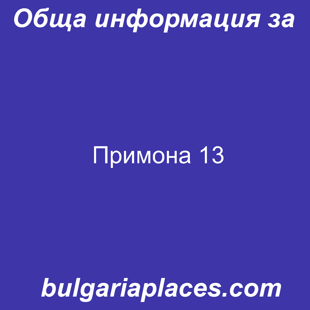 Примона 13