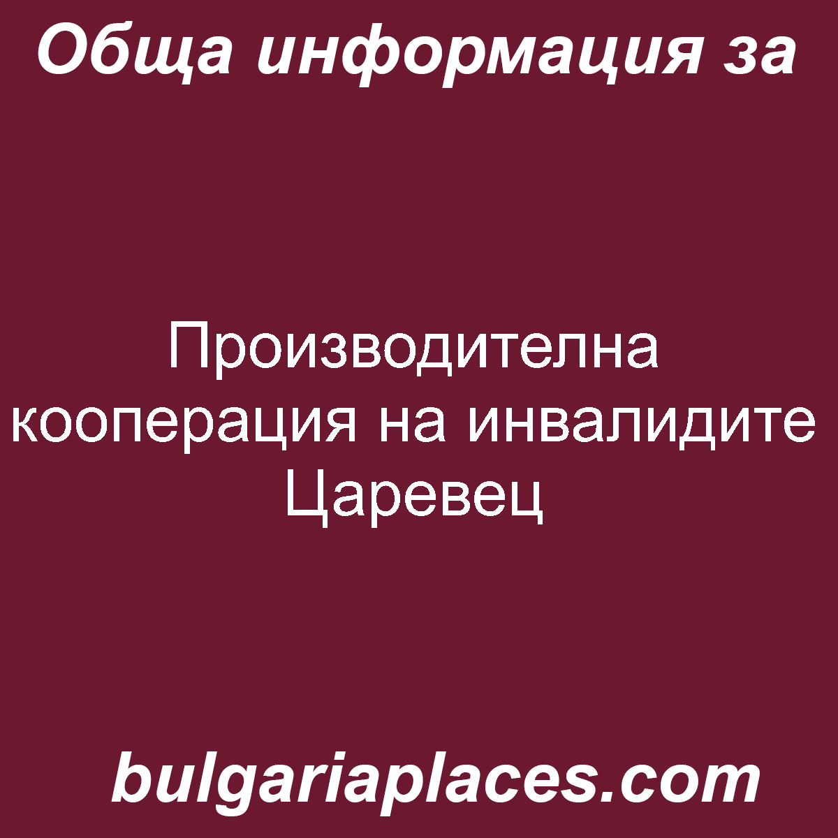 Производителна кооперация на инвалидите Царевец