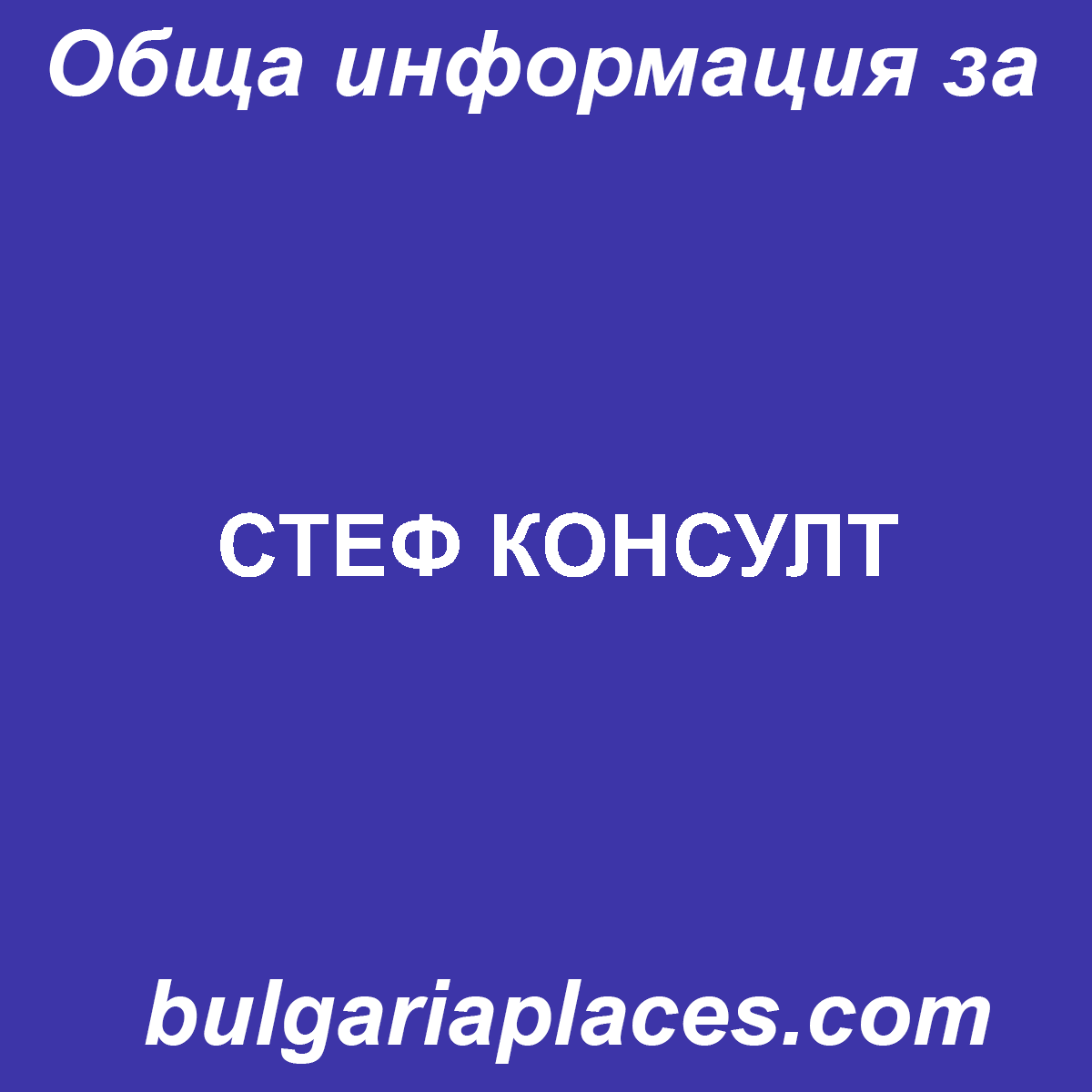 СТЕФ КОНСУЛТ