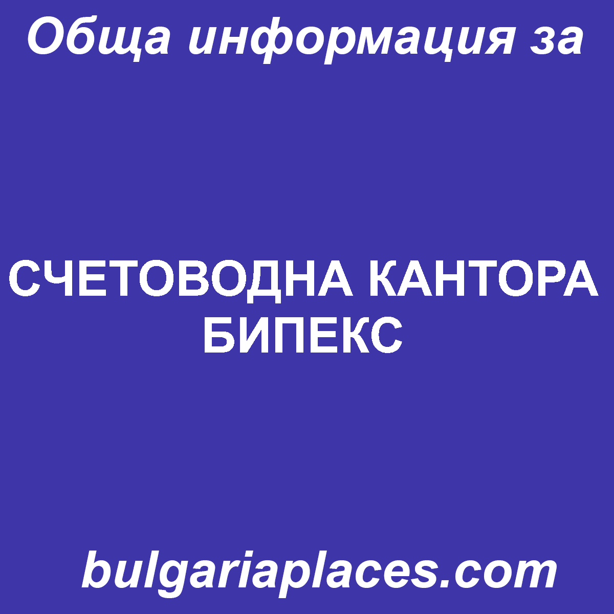 СЧЕТОВОДНА КАНТОРА БИПЕКС