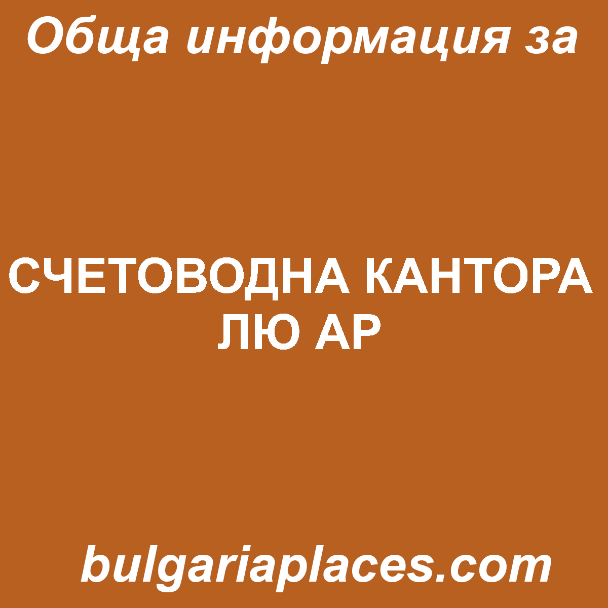 СЧЕТОВОДНА КАНТОРА ЛЮ АР
