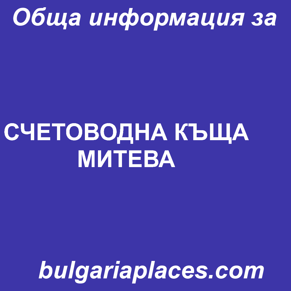 СЧЕТОВОДНА КЪЩА МИТЕВА