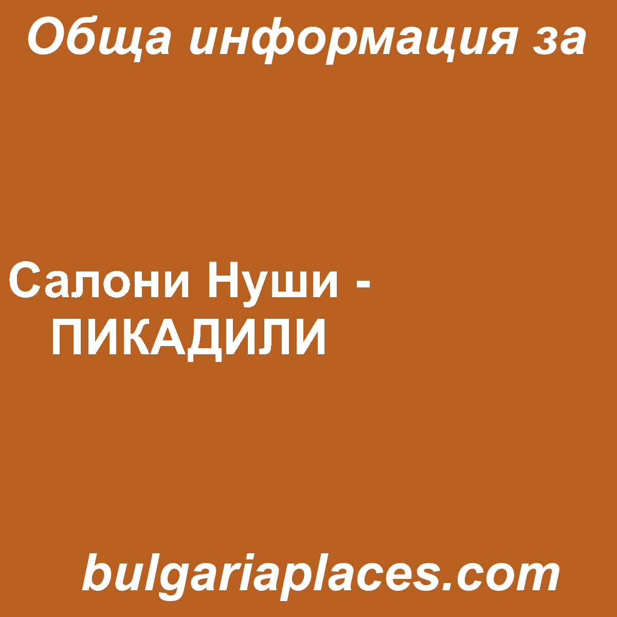 Салони Нуши – ПИКАДИЛИ