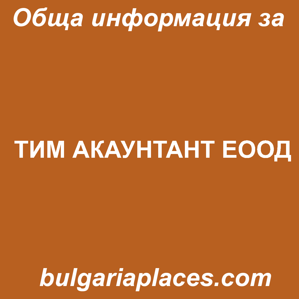 ТИМ АКАУНТАНТ ЕООД