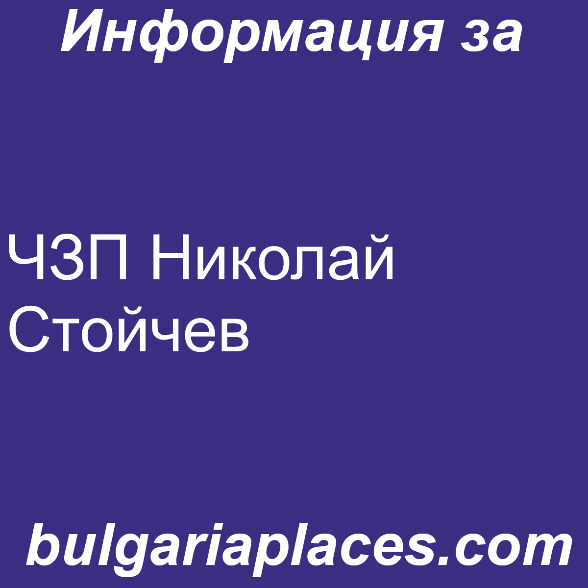 ЧЗП Николай Стойчев